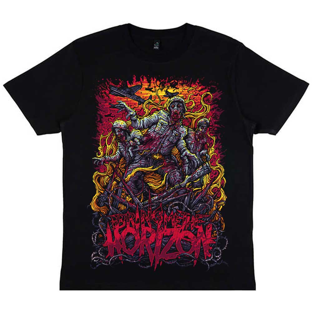 Tričko Bring me the horizon - Zombie Army, Unisex,Čierna,XL