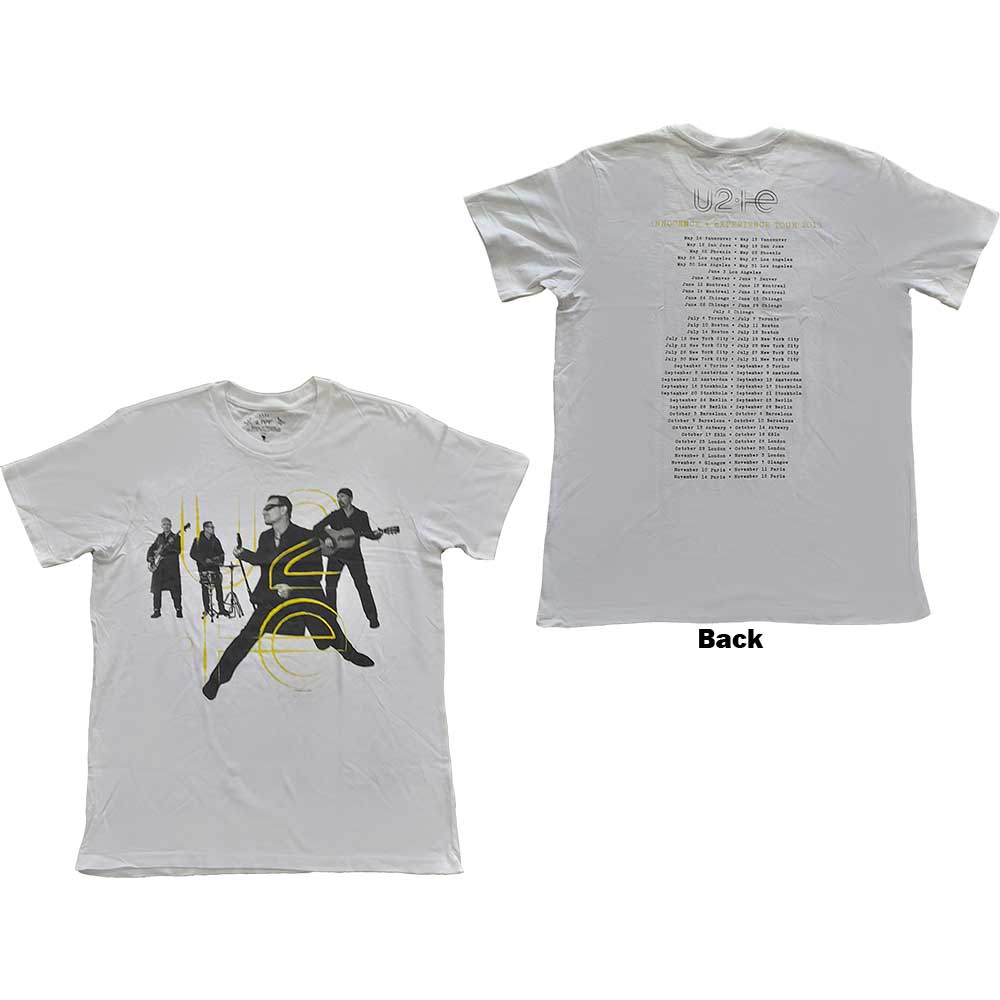 Tričko U2 - Live Action, Unisex,Biela,XXL