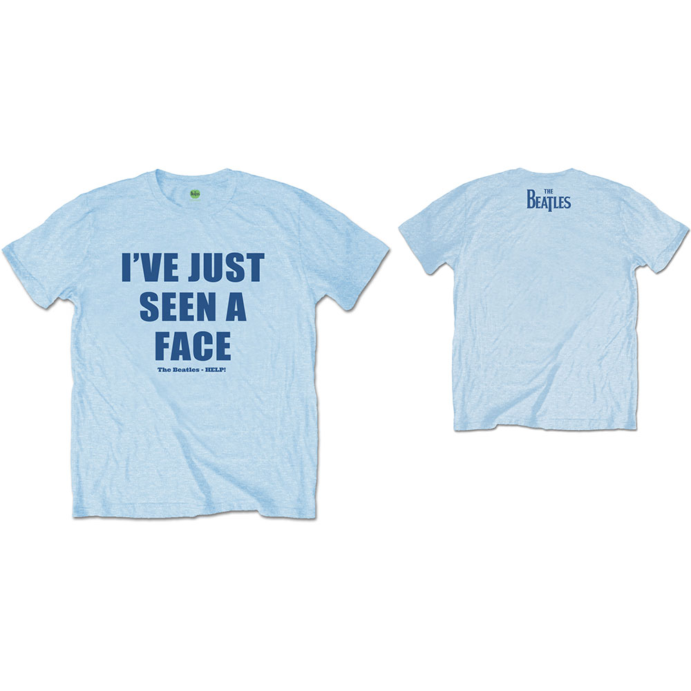 Tričko The Beatles - I've Just Seen A Face, Unisex,Modrá,XXL