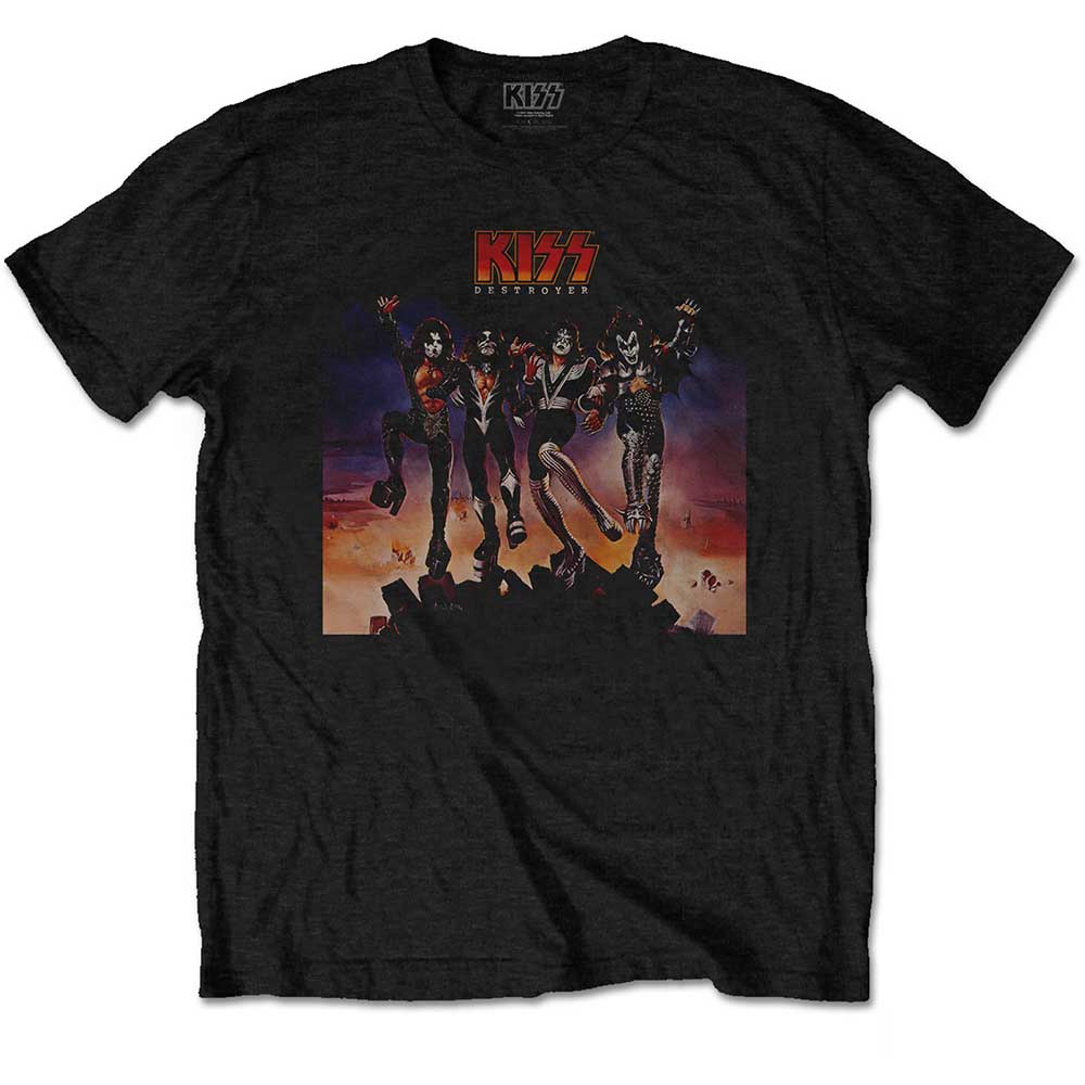 Tričko Kiss - Destroyer, Unisex,Čierna,XXL