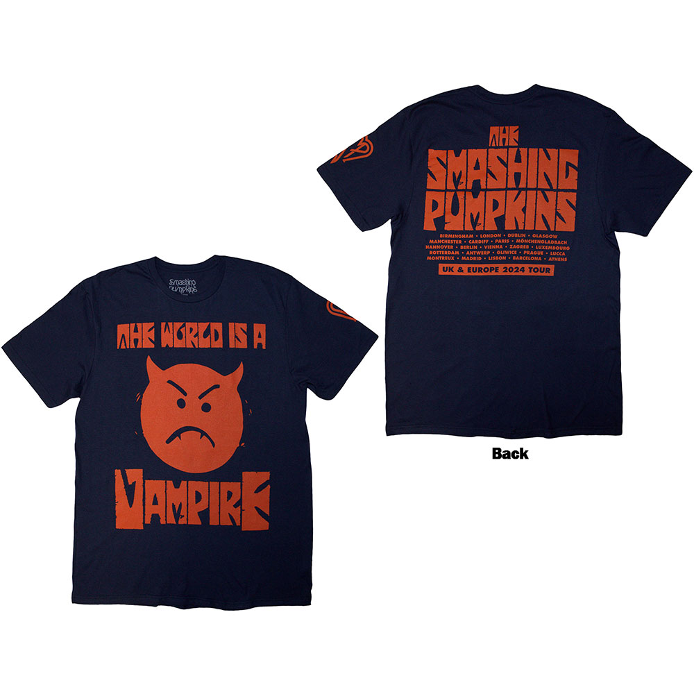 Tričko The Smashing Pumpkins - World Is A Vampire, Unisex,Modrá,XXL