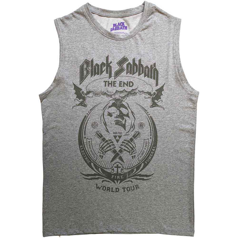 Tielko Black Sabbath - The End Mushroom Cloud, Unisex,Šedá,XL