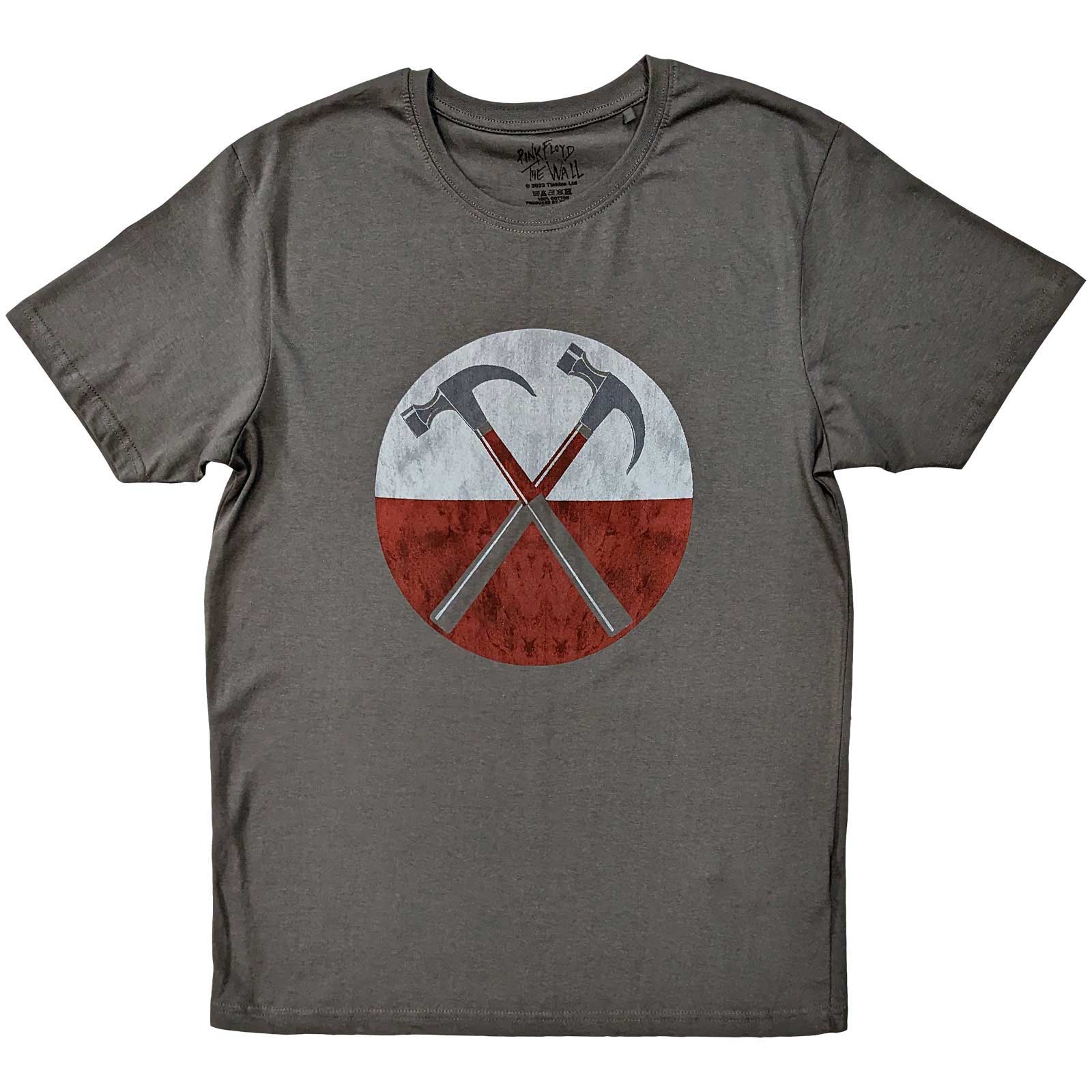 Tričko Pink Floyd - Vintage The Wall Hammers, Unisex,Šedá,XL