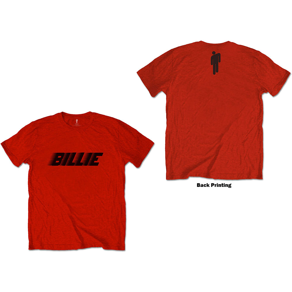 Tričko Billie Eilish - Racer Logo & Blohsh, Unisex,Červená,XXL