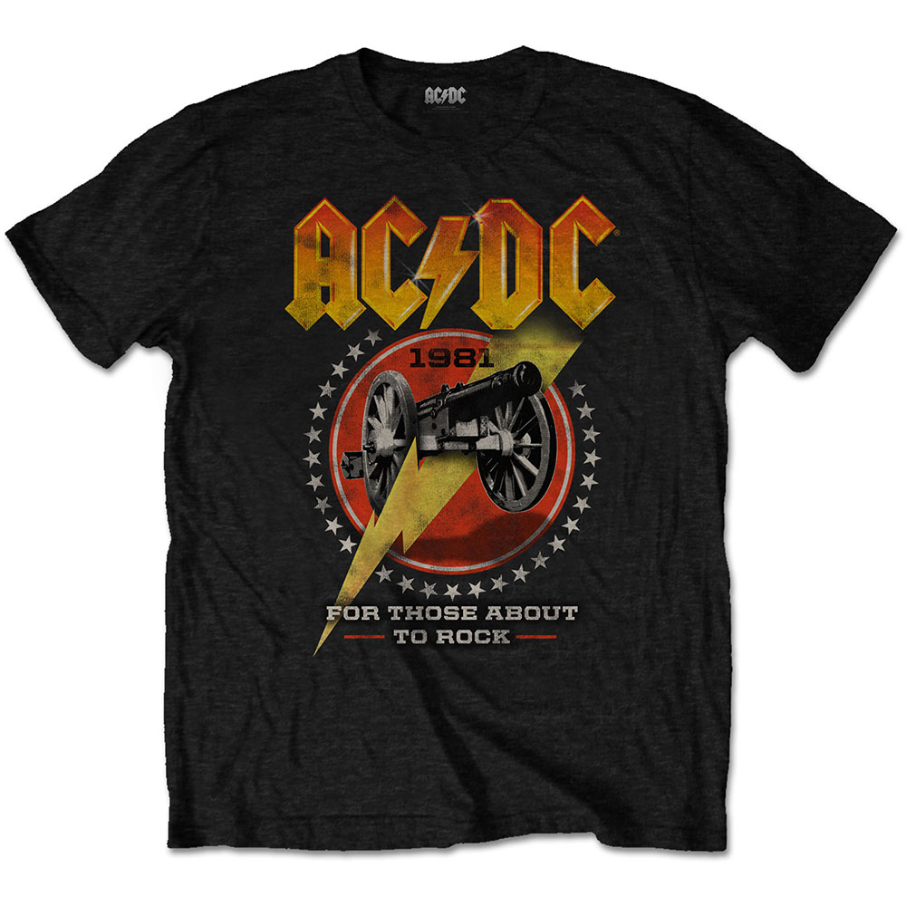 Tričko AC/DC - For Those About To Rock 81, Unisex,Čierna,XL