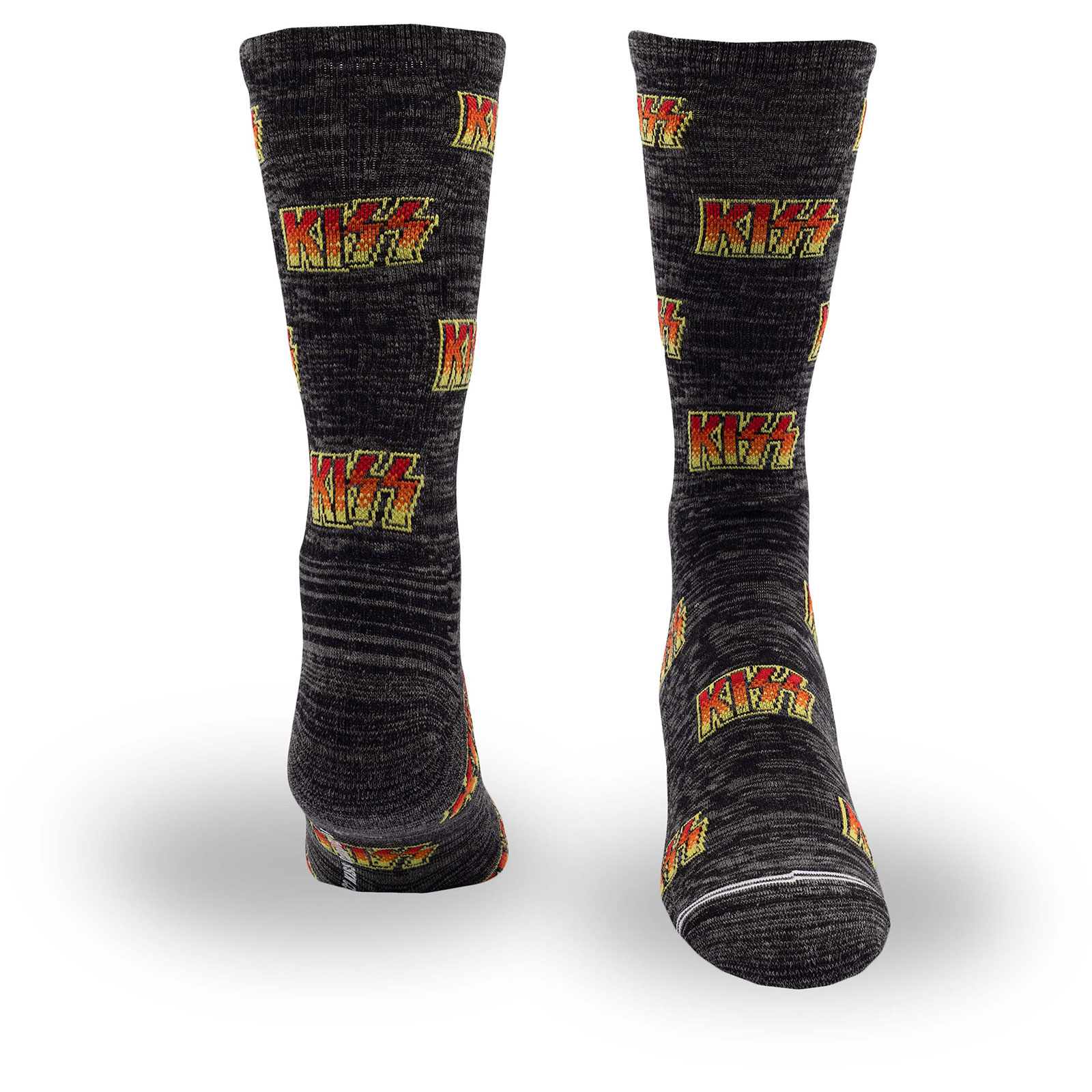 Ponožky Kiss - Unisex Crew Socks: Allover Logo (Black)  (UK Size 6.5 - 11), Unisex,Čierna,Univerzálna