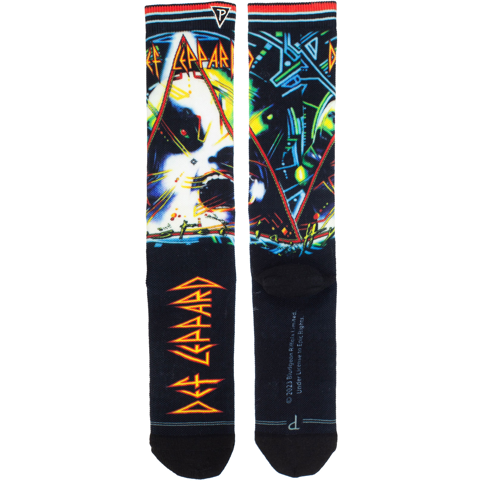 Ponožky Def Leppard - Unisex Crew Socks: Hysteria Sublimation (Black)  (UK Size 6.5 - 11), Unisex,Čierna,Univerzálna