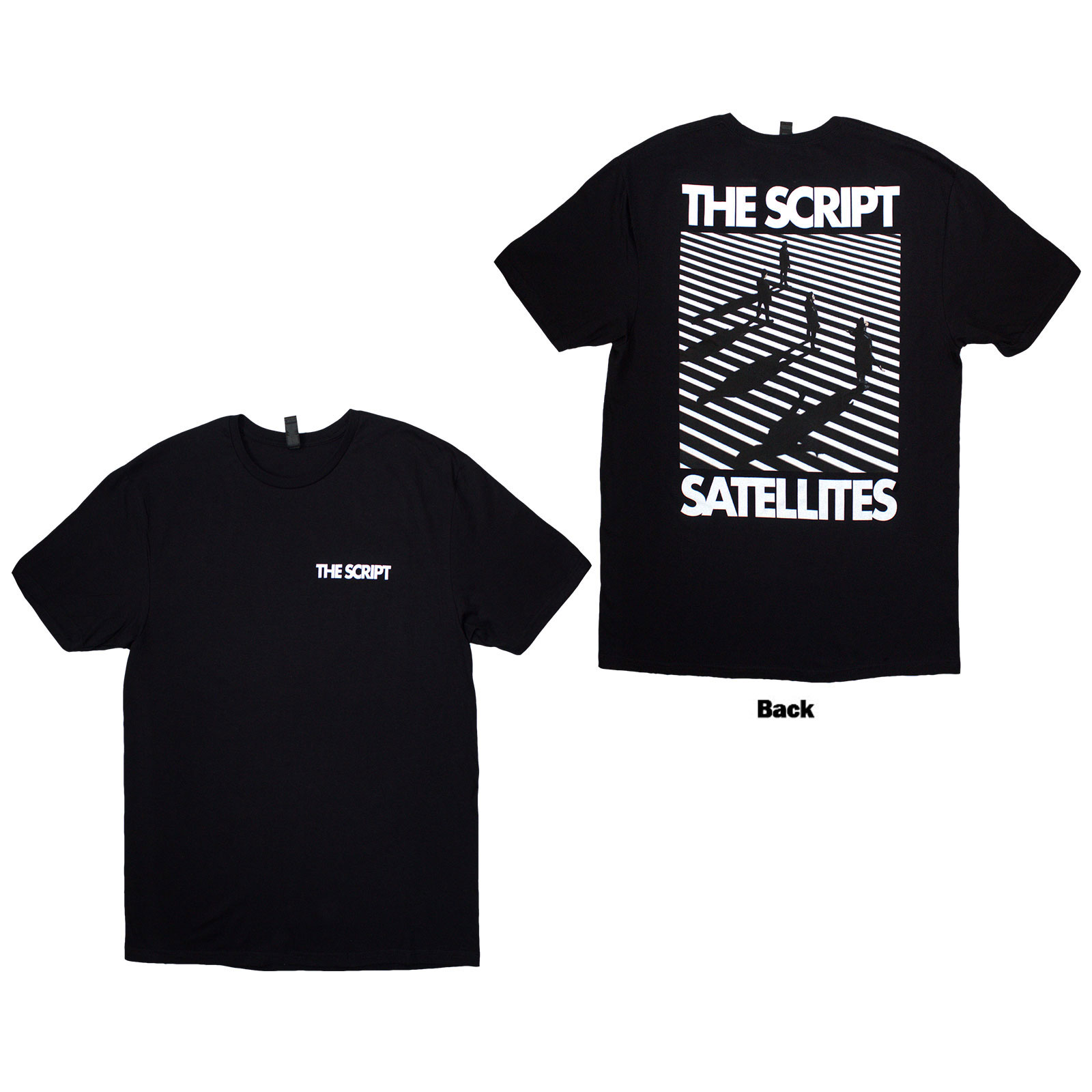 Tričko The Script - Satellites & Pocket Logo, Unisex,Čierna,XXL