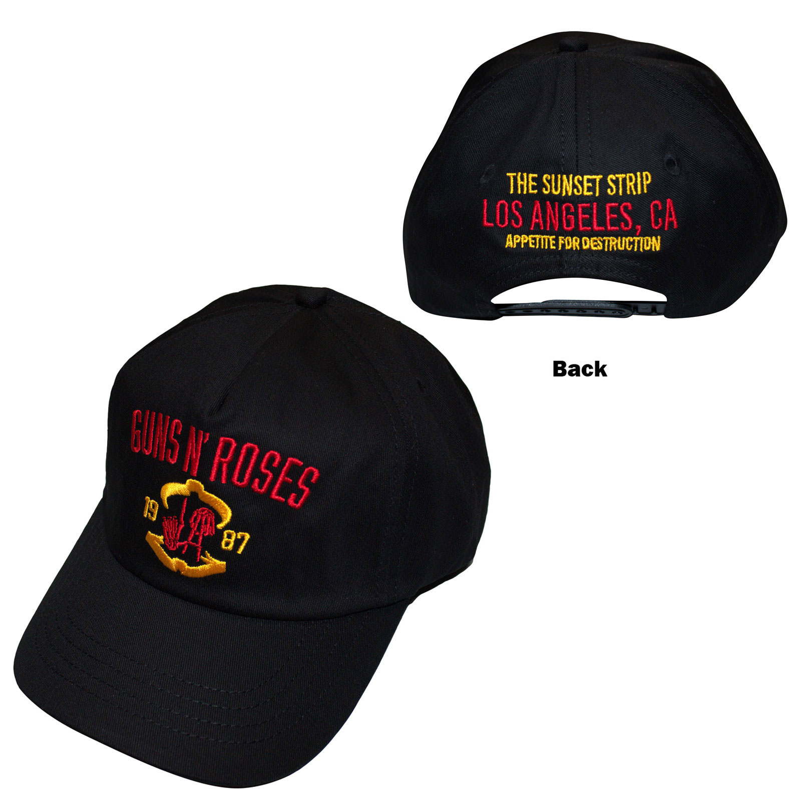 Šiltovka Guns N’ Roses - Sunset Strip '87, Unisex,Čierna,Univerzálna