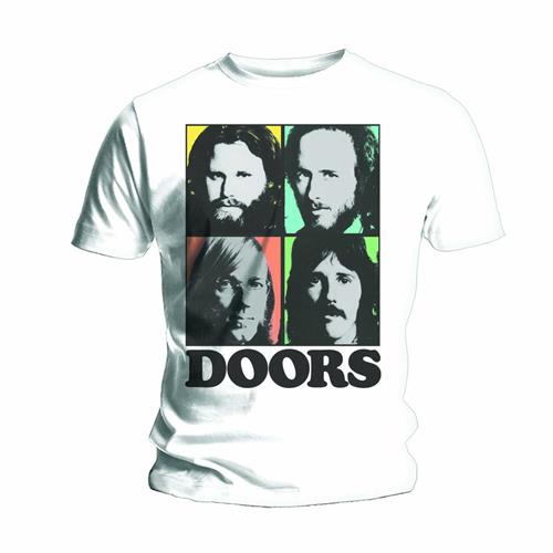 Tričko The Doors - Colour Box, Unisex,Biela,XXL