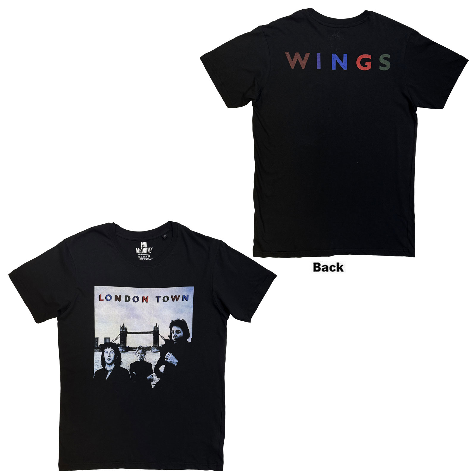 Tričko Paul McCartney - London Town, Unisex,Čierna,XXL