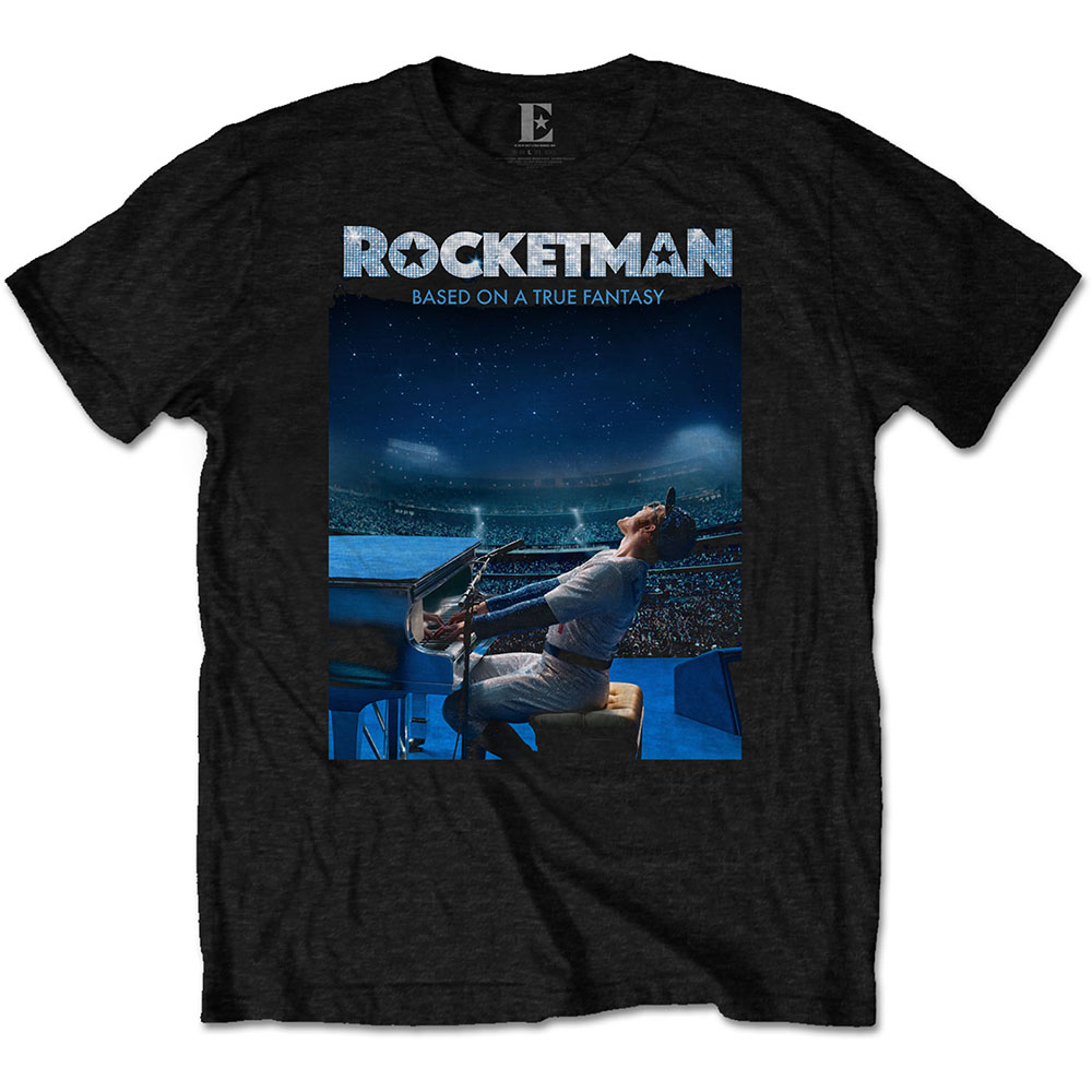 Tričko Elton John - Rocketman Starry Night, Unisex,Čierna,XXL