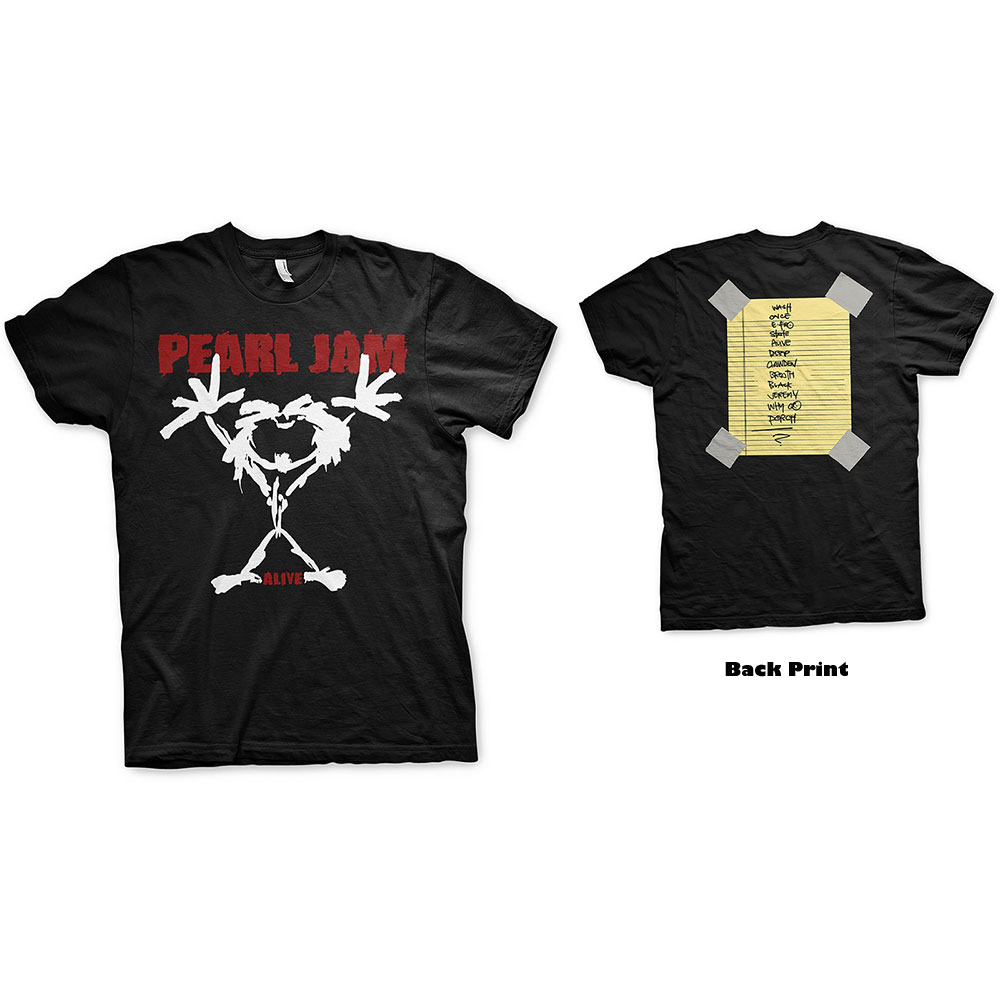 Tričko Pearl Jam - Stickman, Unisex,Čierna,XXL
