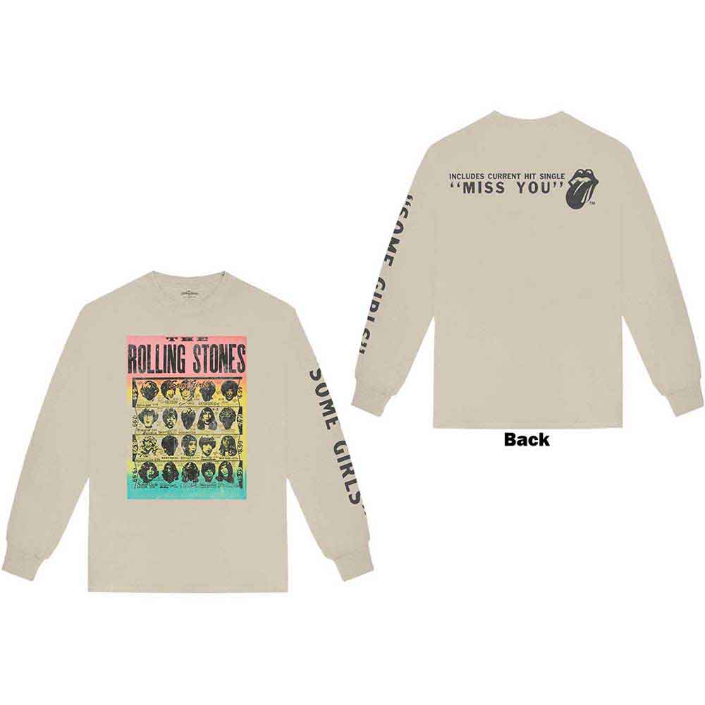 Tričko s dlhým rukávom The Rolling Stones - Some Girls, Unisex,Natural,XXL