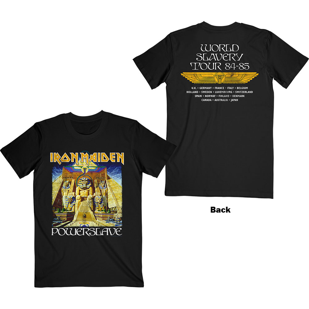 Tričko Iron Maiden - Powerslave World Slavery Tour, Unisex,Čierna,XXL