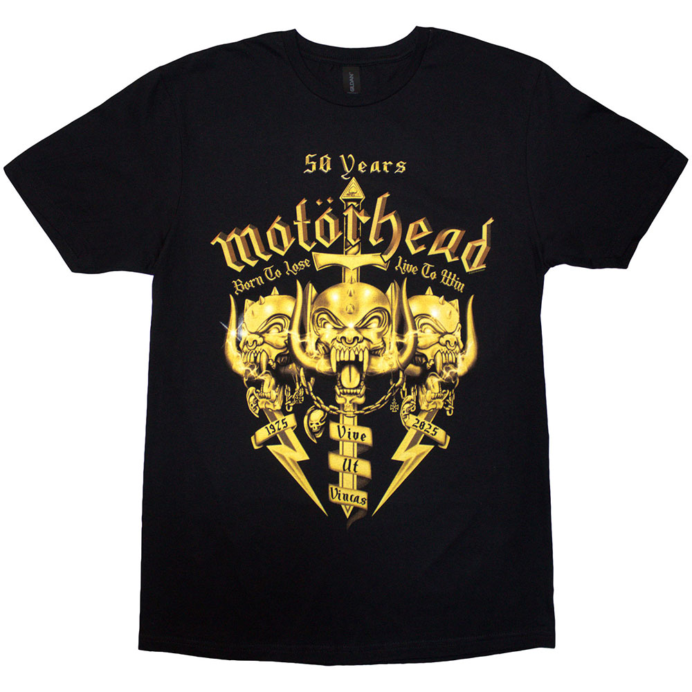 Tričko Motörhead - 50 Years Swords & Warpig, Unisex,Čierna,XXL