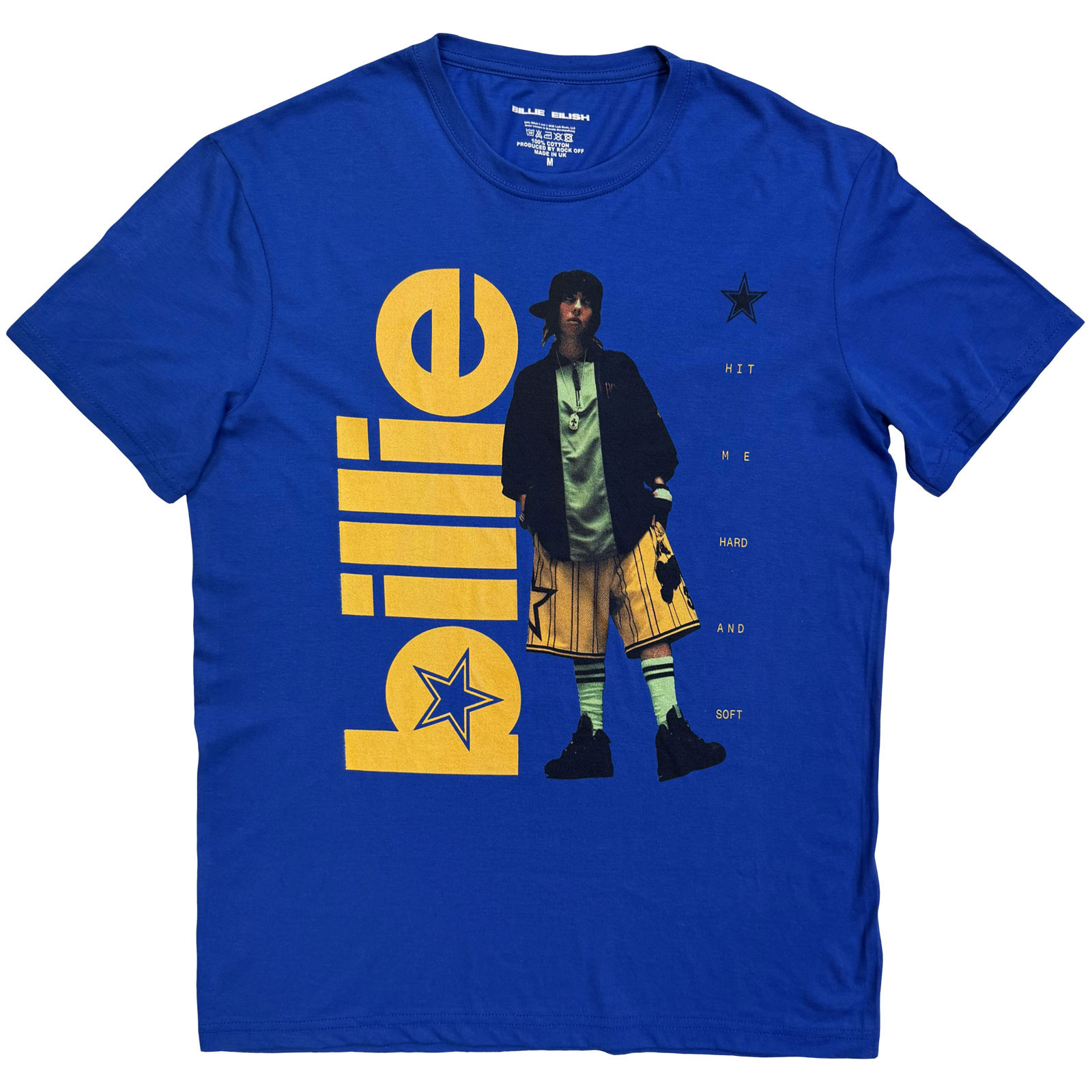 Tričko Billie Eilish - Billie, Unisex,Modrá,XXL