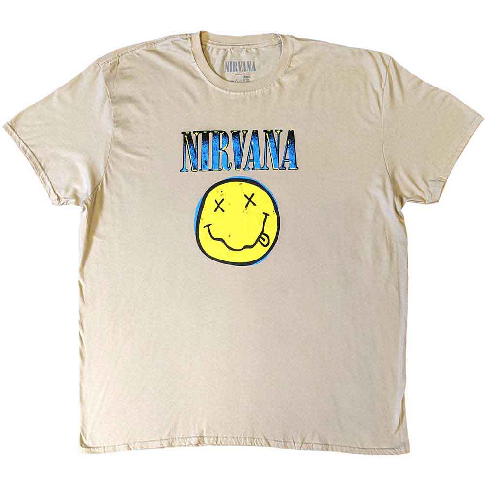 Tričko Nirvana - Xerox Smiley, Unisex,Natural,3XL