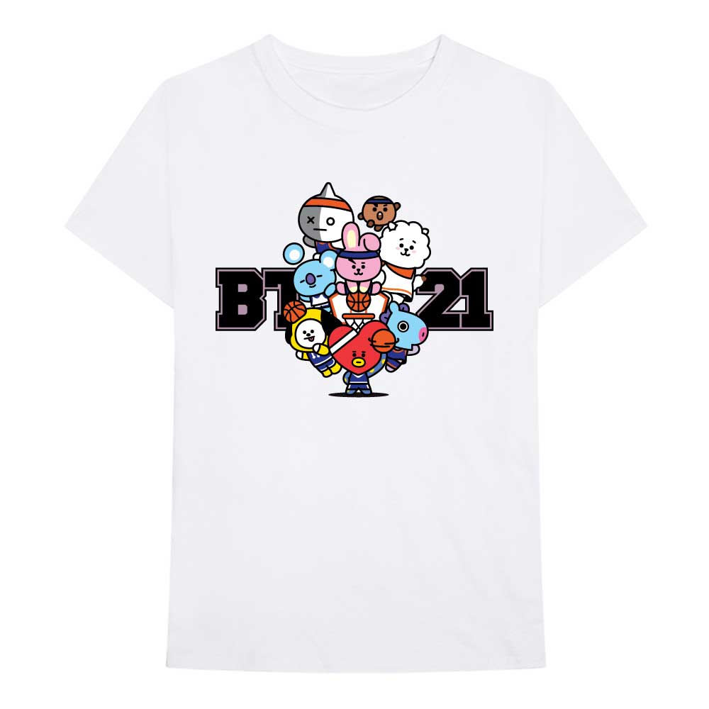 Tričko BTS - Dream Team, Unisex,Biela,XXL