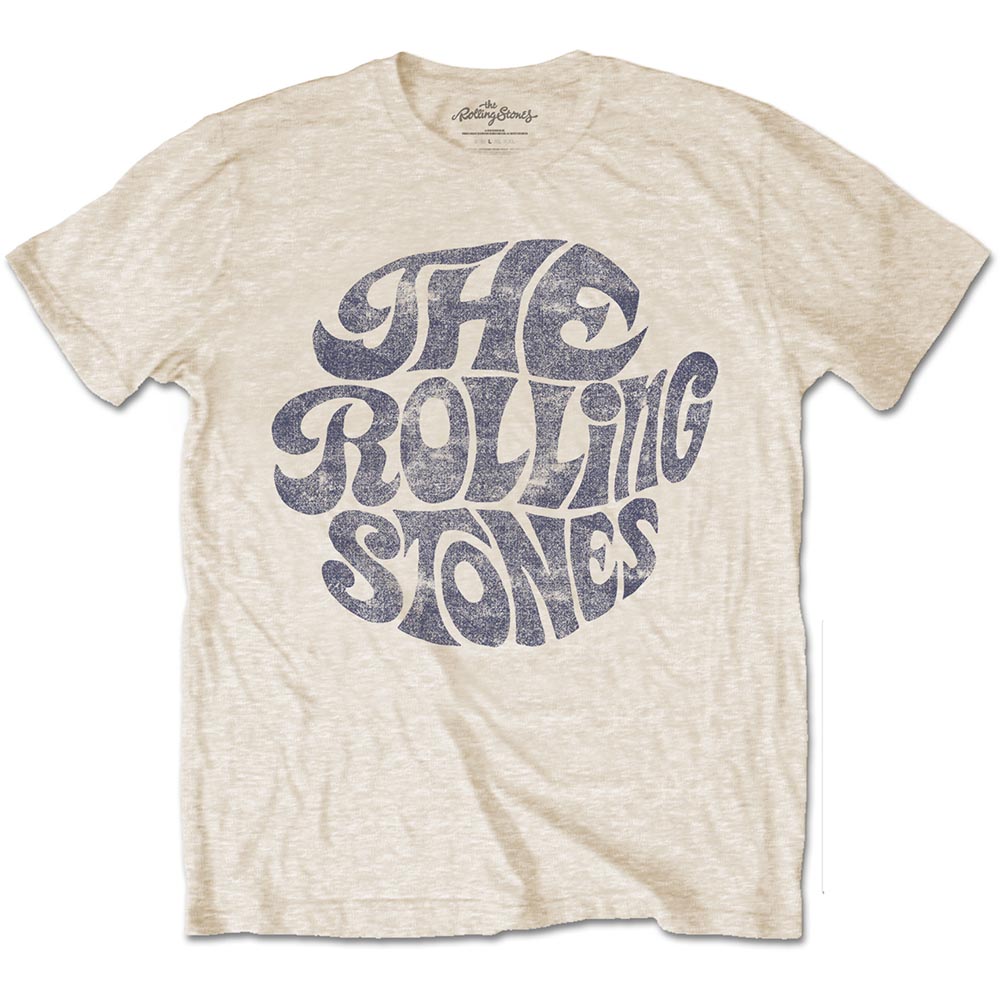 Tričko The Rolling Stones - Vintage 1970s Logo, Unisex,Natural,XXL