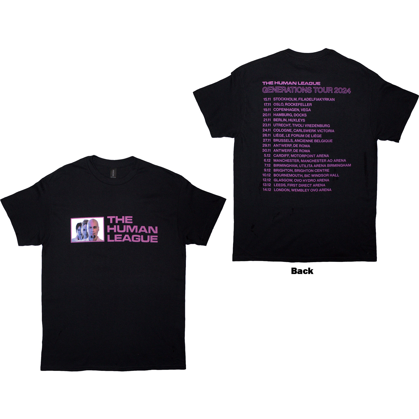Tričko The Human League - Generations Tour '24 Photo, Unisex,Čierna,XXL