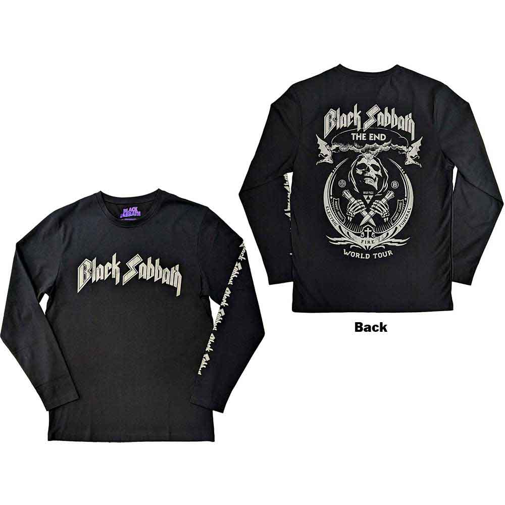 Tričko s dlhým rukávom Black Sabbath - The End Mushroom Cloud, Unisex,Čierna,S