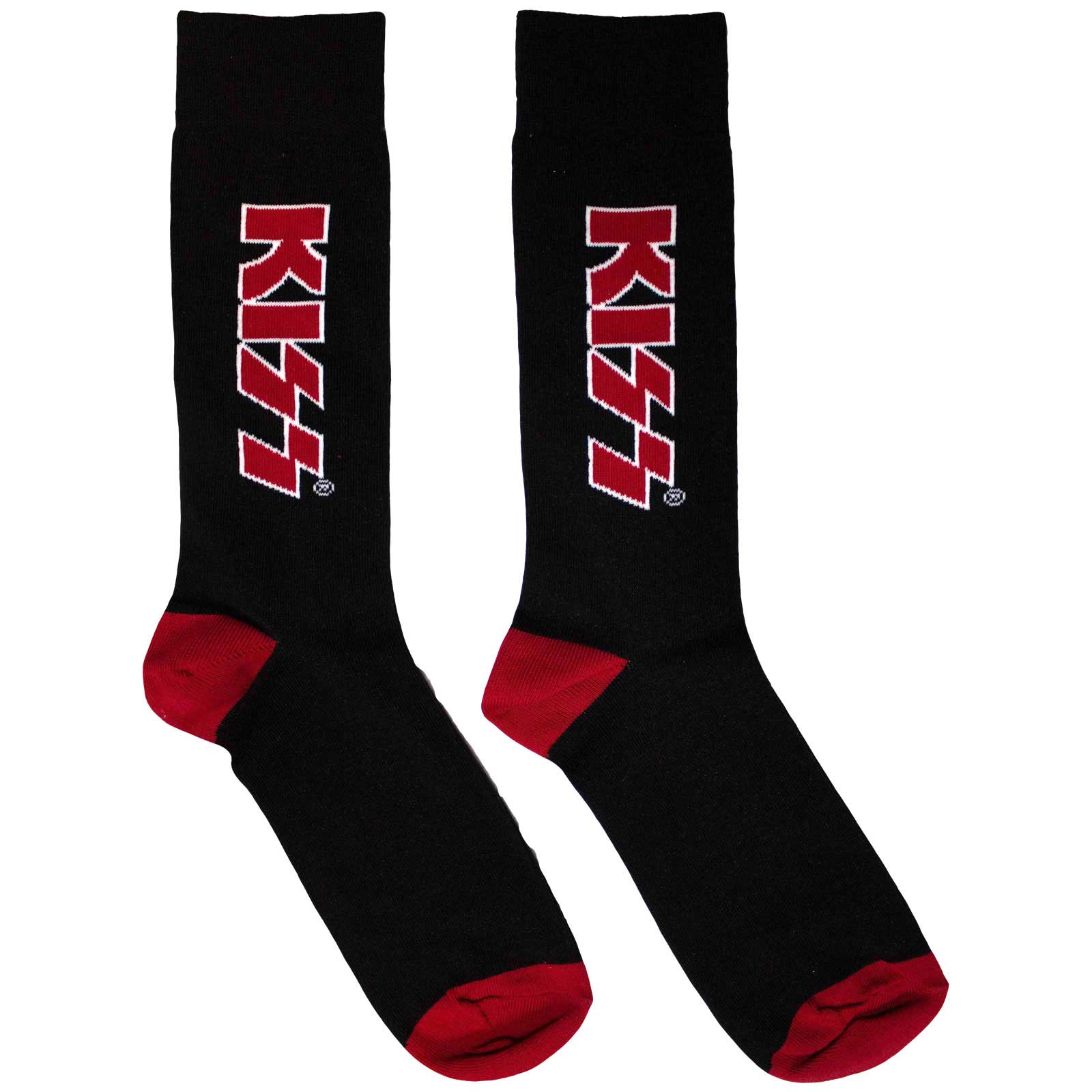 Ponožky Kiss - Red Logo, Unisex,Čierna,UK 7 - 11