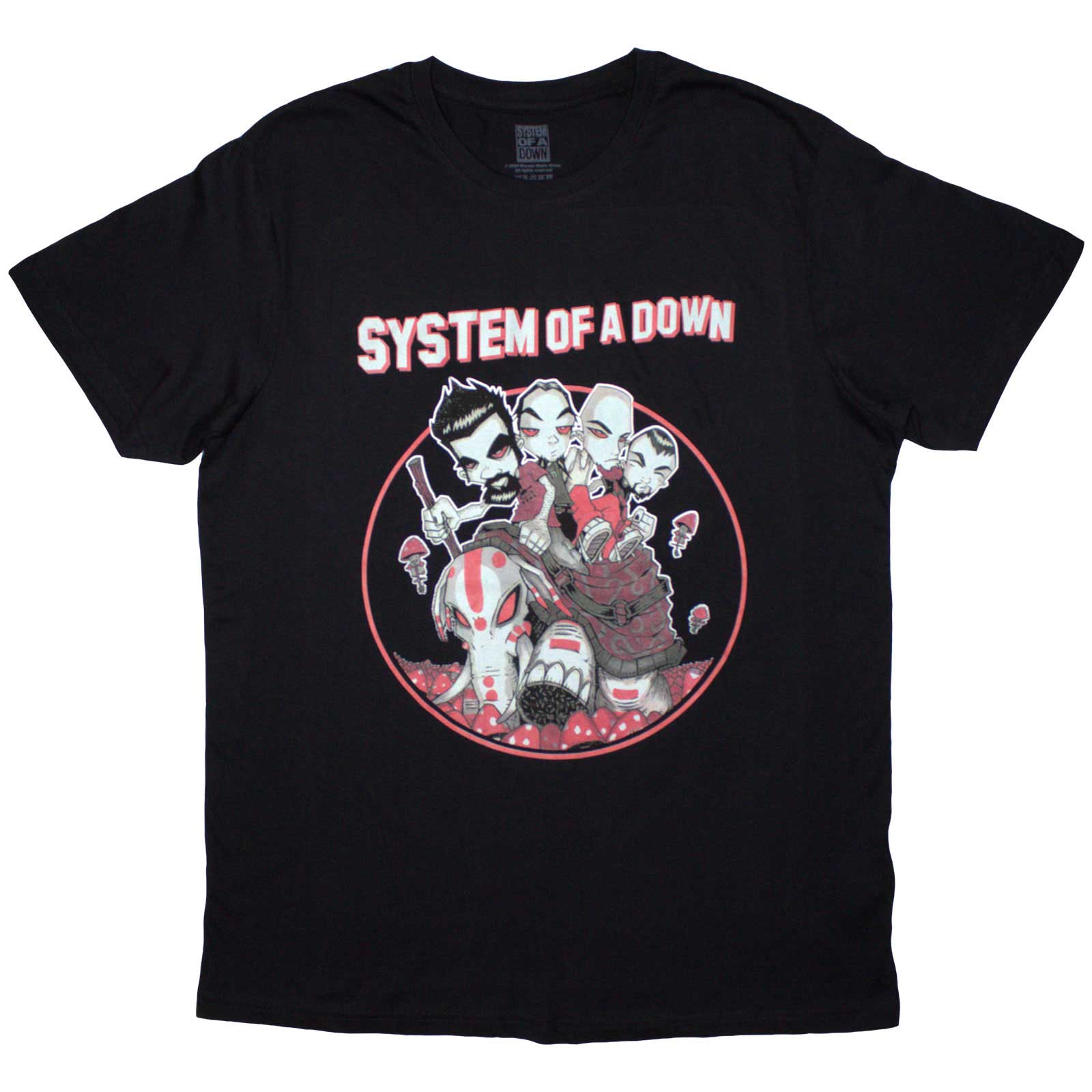 Tričko System of a Down - Mushroom People, Unisex,Čierna,XXL