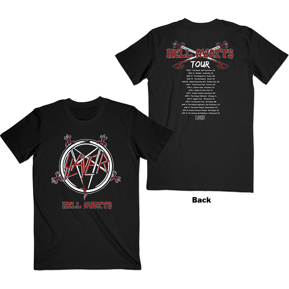 Tričko Slayer - Hell Awaits Tour, Unisex,Čierna,L