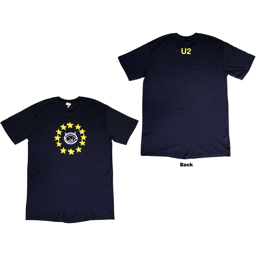 Tričko U2 - EU Stars 2018, Unisex,Modrá,XXL