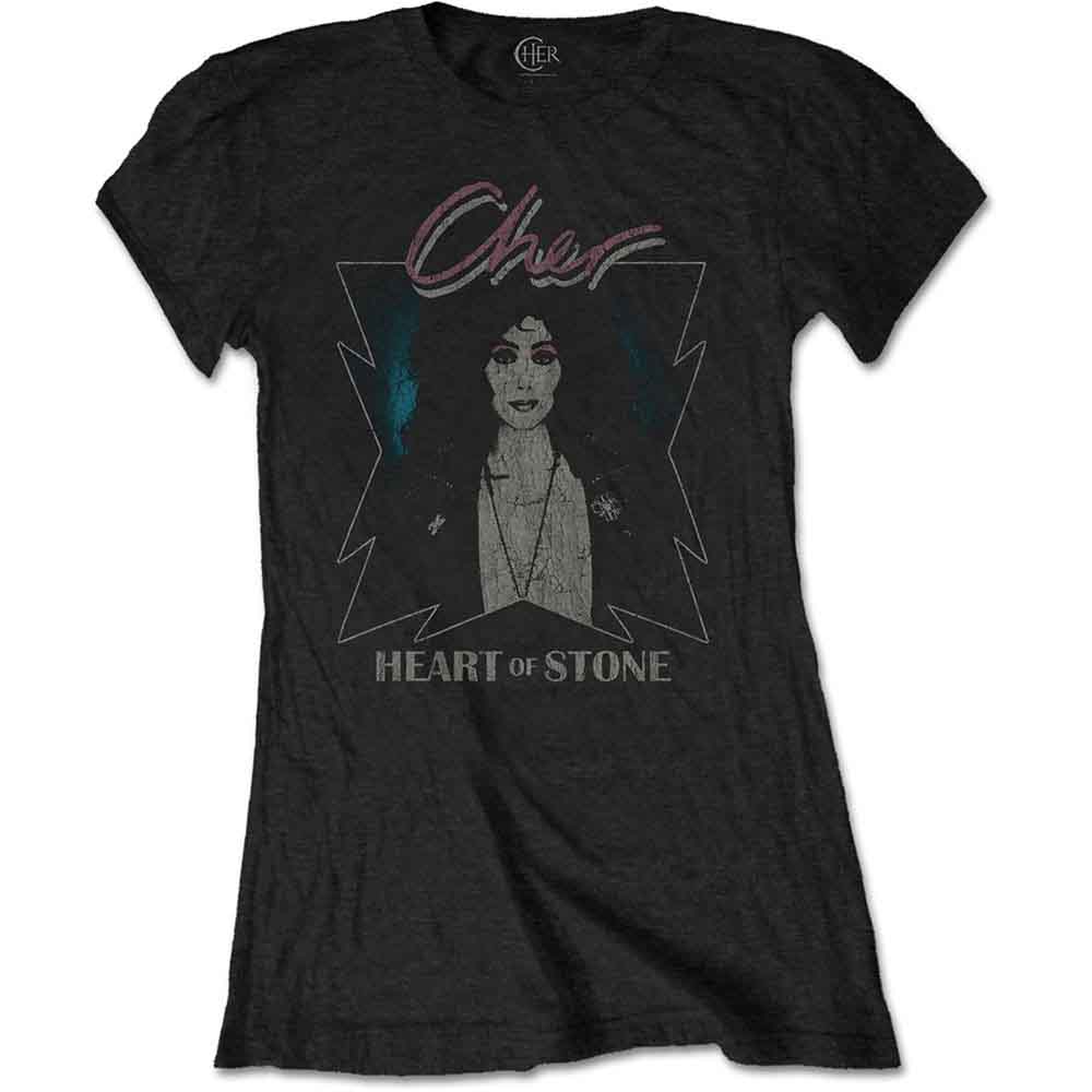 Tričko Cher - Heart of Stone, Žena,Čierna,4XL