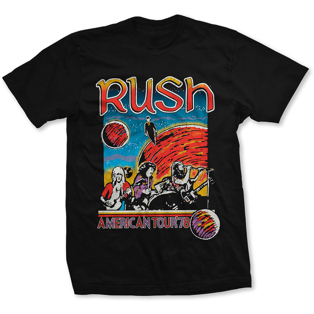 Tričko Rush - US Tour 1978, Unisex,Čierna,XXL