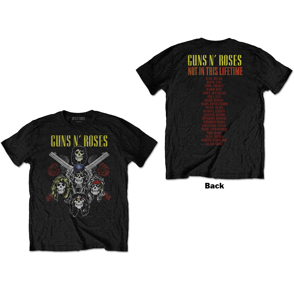 Tričko Guns N’ Roses - Pistols & Roses, Unisex,Čierna,XXL