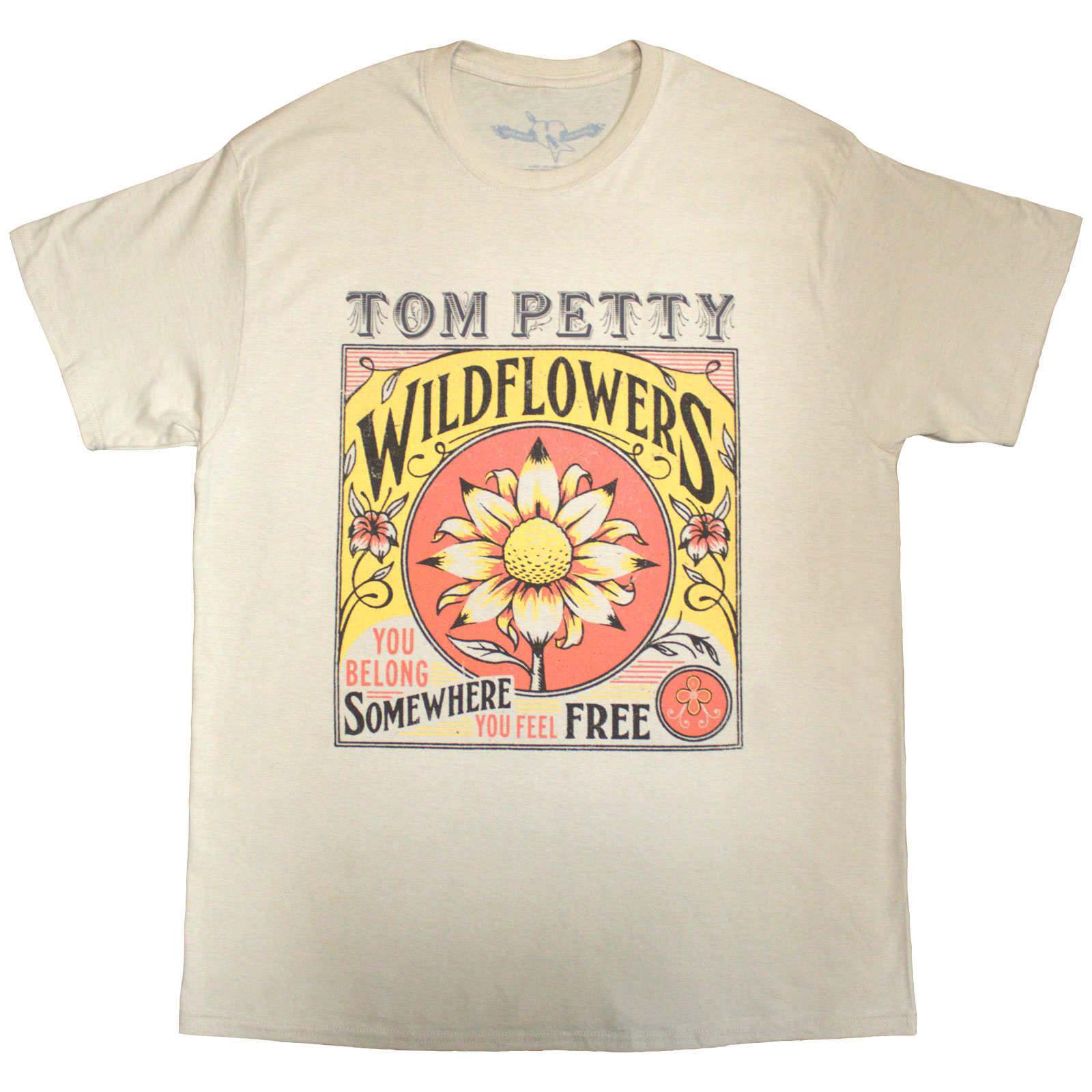 Tričko Tom Petty & The Heartbreakers - Wildflowers, Unisex,Natural,XXL