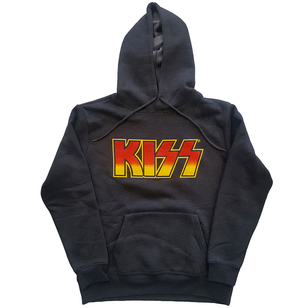 Mikina Kiss - Classic Logo, Unisex,Šedá,XXL
