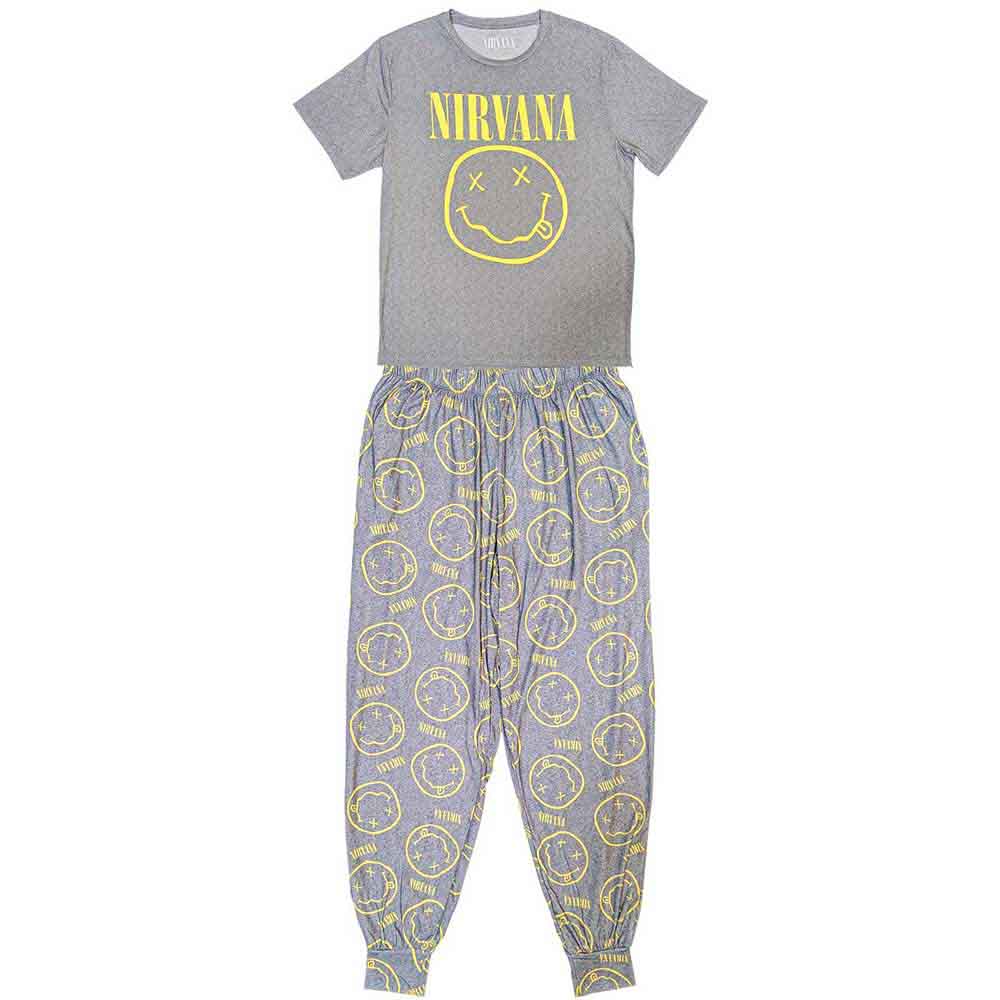 Pyžamo Nirvana - Yellow Smile, Unisex,Šedá,XL