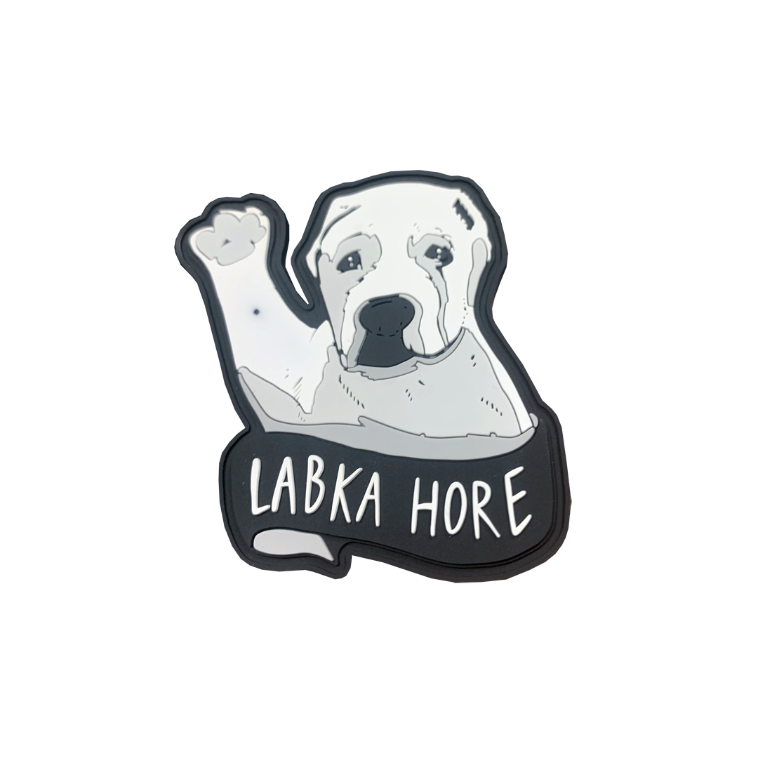 Gumenná nášivka Labka Hore - Igor