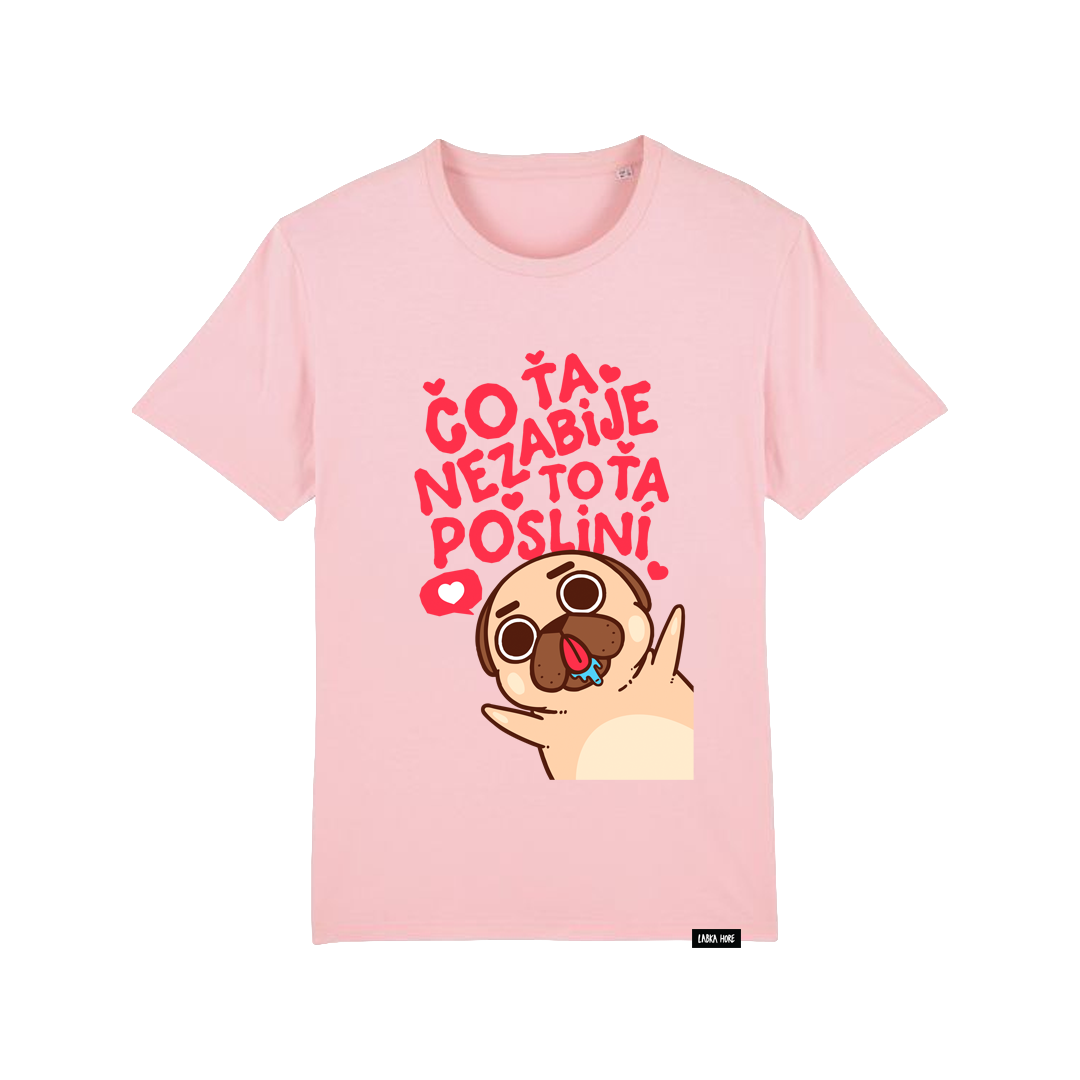 Tričko Labka Hore - Čo ťa nezabije, to ťa posliní, Muž,Cotton Pink,3XL