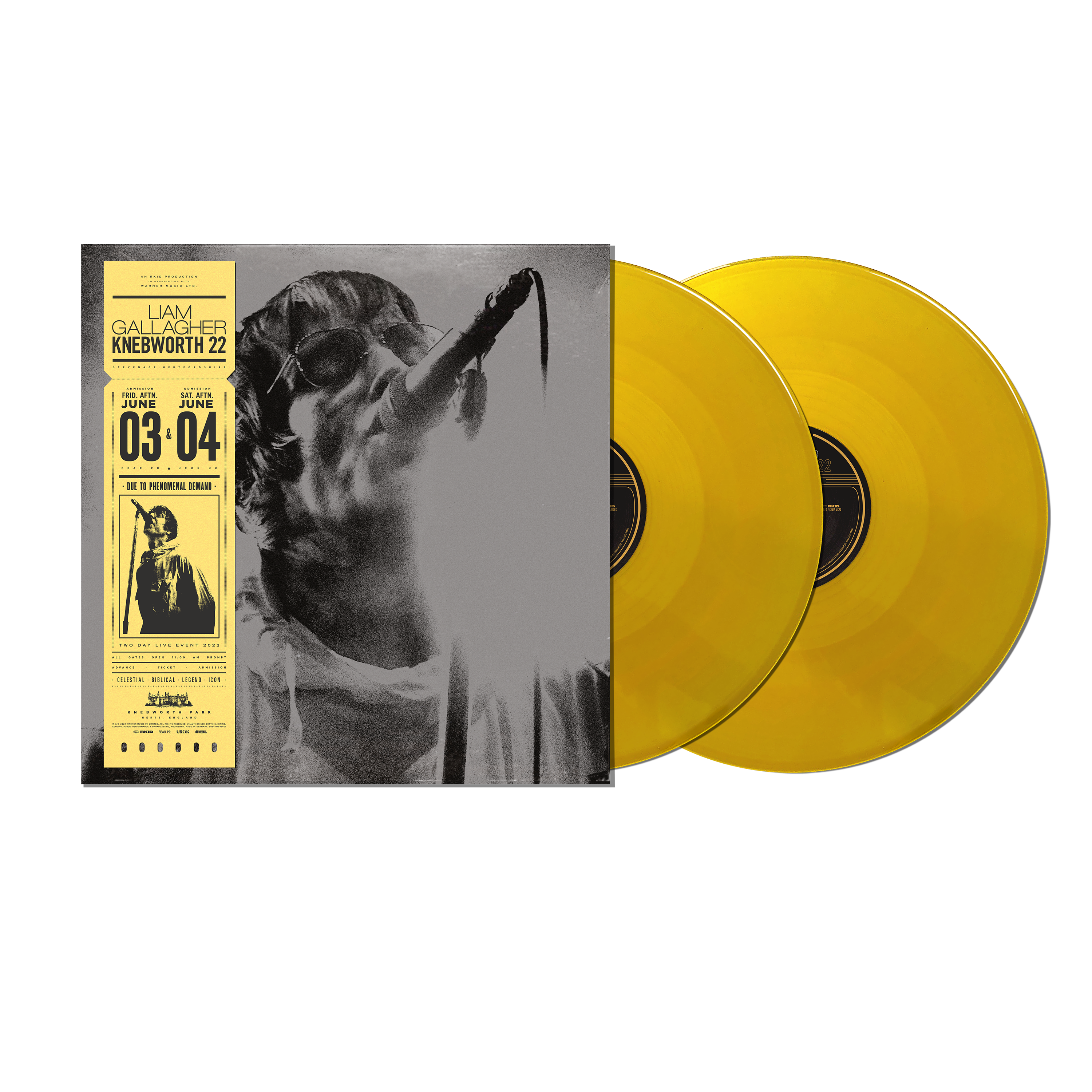 Vinyl Liam Gallagher - Live At Knebworth '22 (Sun Yellow Vinyl)