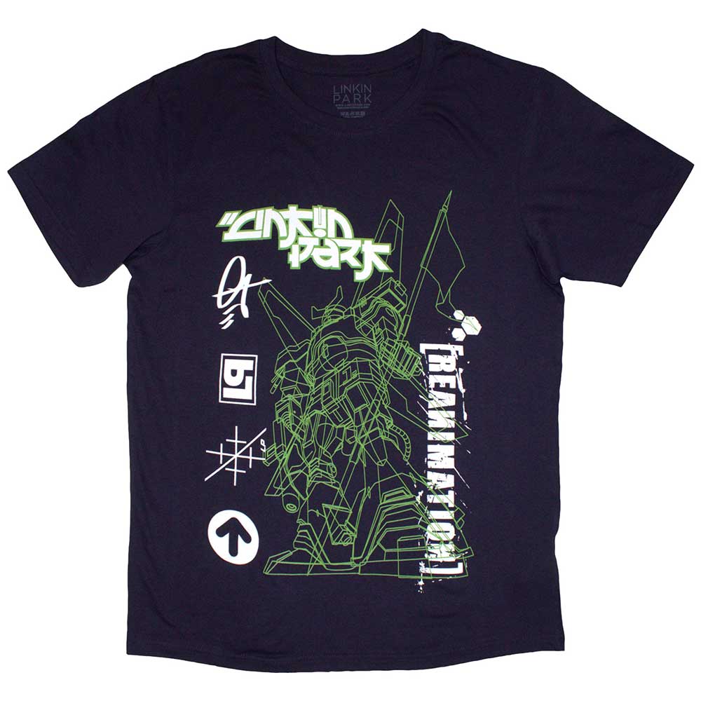 Tričko Linkin Park - Reanimation Robot Sketch, Unisex,Modrá,XL
