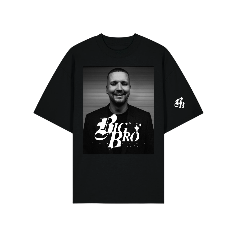 Tričko Majk Spirit - Big Bro, Unisex,Čierna,XL