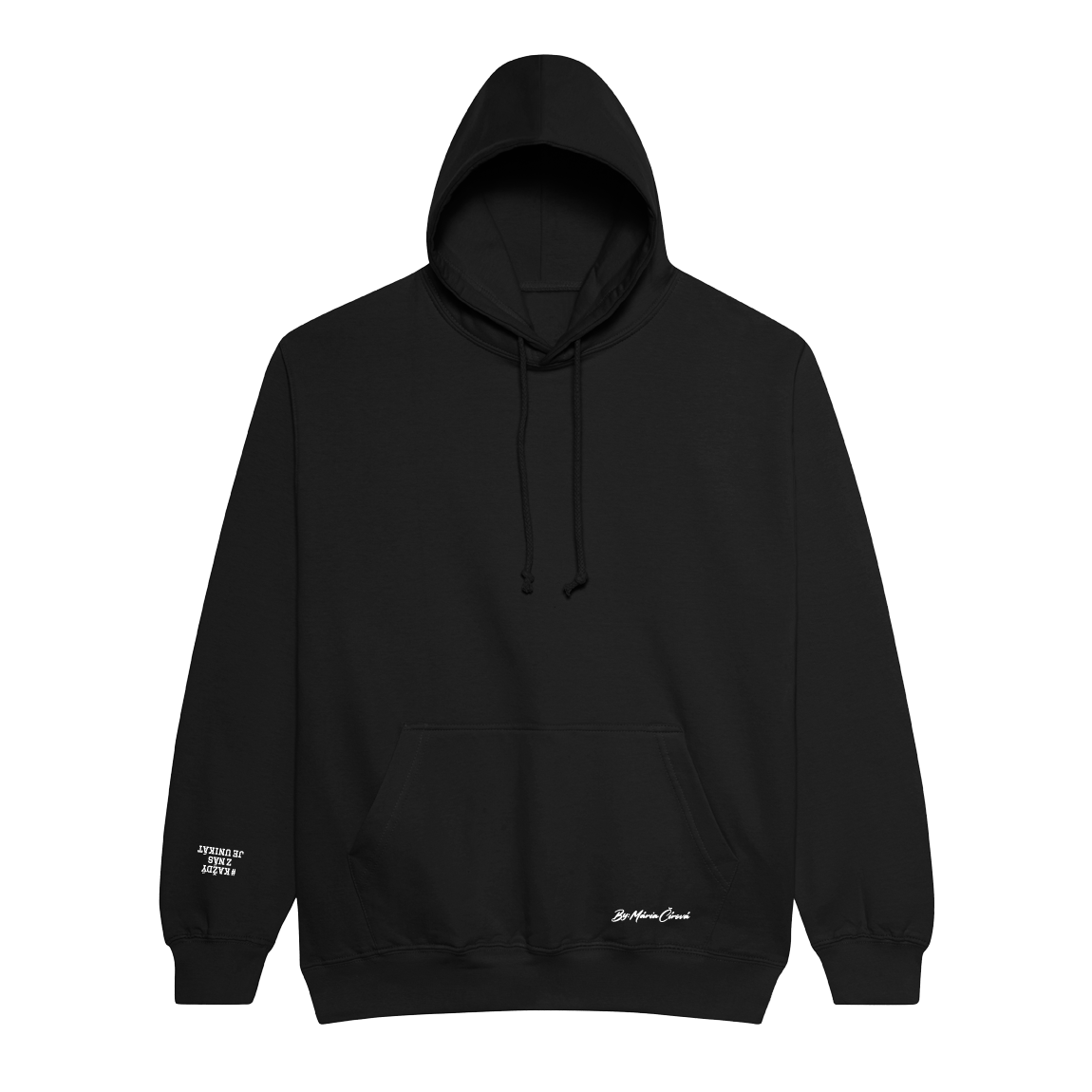 Mikina Mária Čírová - #Rob čo miluješ miluj čo robíš, Unisex,Black,XS