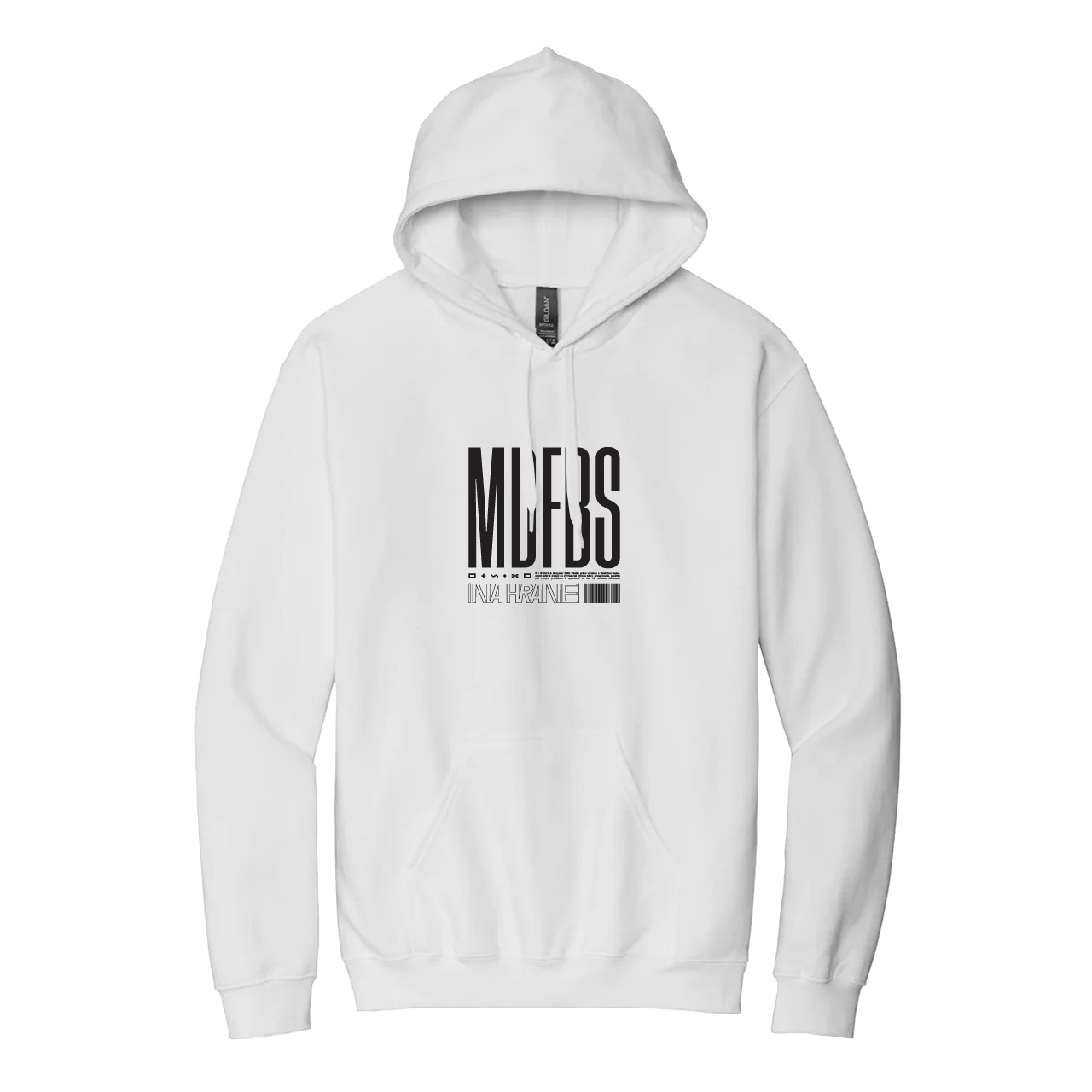Mikina Moja Reč - Delik & Bengerer - MDFBS BARCODE, Unisex,Biela,S