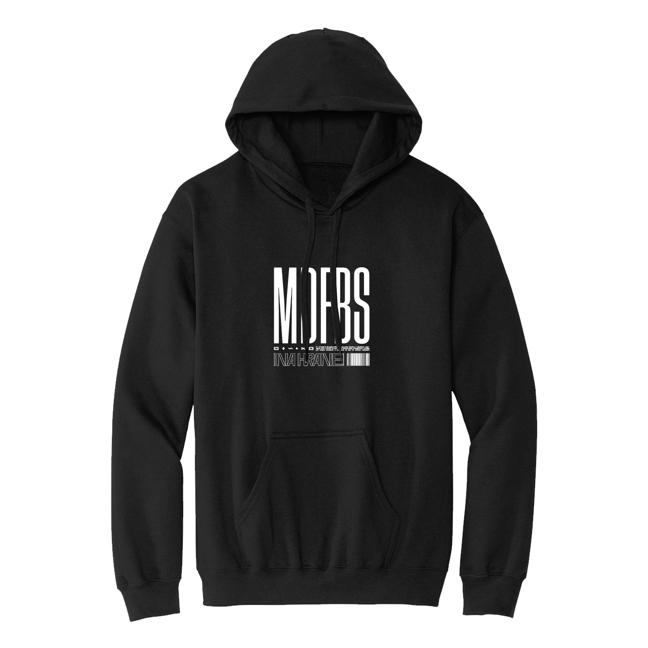 Mikina Moja Reč - Delik & Bengerer - MDFBS BARCODE, Unisex,Čierna,3XL