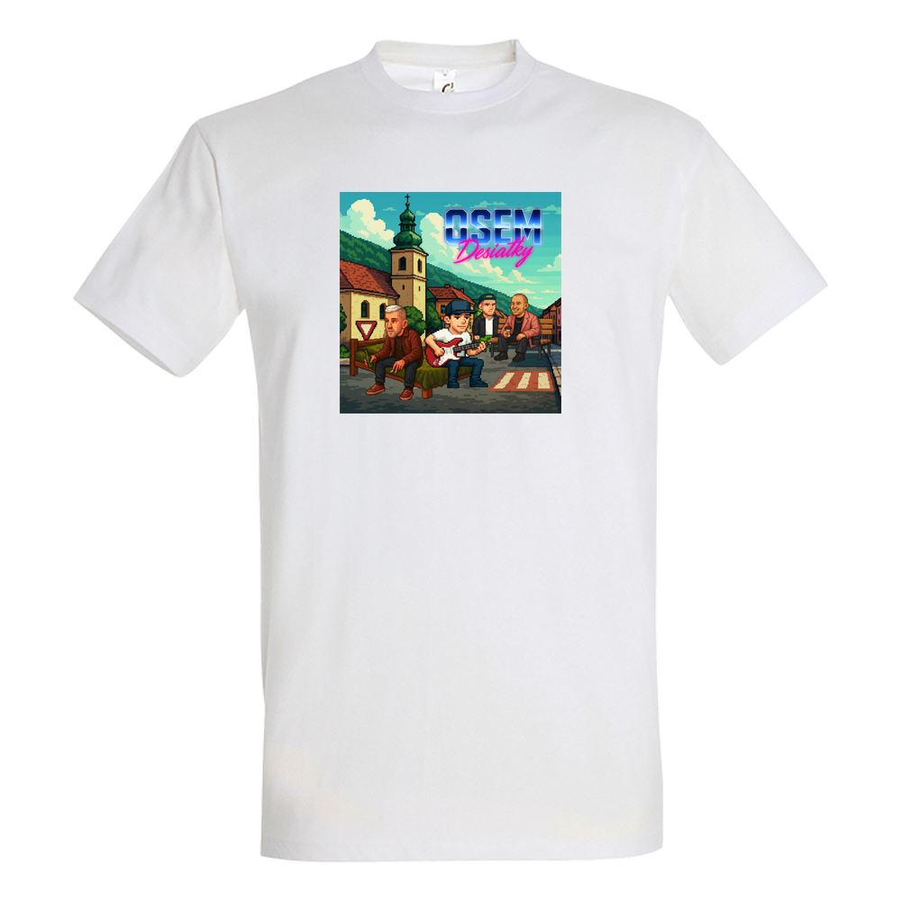 Tričko Moja Reč - Delik & Bengerer - Osemdesiatky, unisex,Biela,3XL