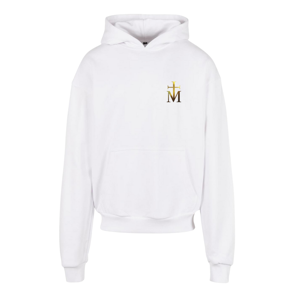 Mikina Momo - Milovaný logo premium, Unisex,Biela,XXL