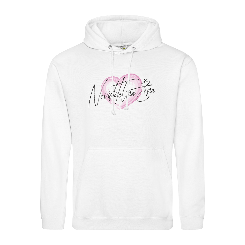 Mikina Morena - Neviditeľná Žena - Valentine Edition, Unisex,Biela,XS