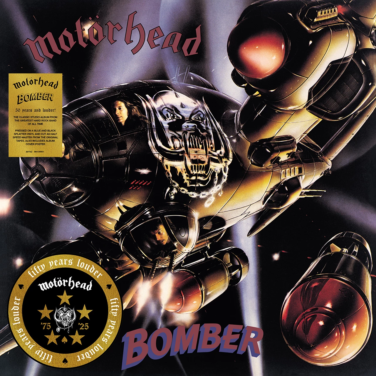 Vinyl Motörhead - Bomber (50th Anniversary Edition) (Dark Blue & Black Splatter Vinyl)