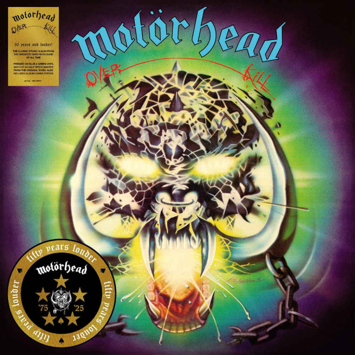 Vinyl Motörhead - Overkill (50th Anniversary Edition) (Turquoise/Blue Splatter Vinyl)