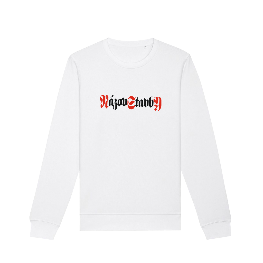 Crewneck Názov Stavby - Názov Stavby, Unisex,Biela,XXL